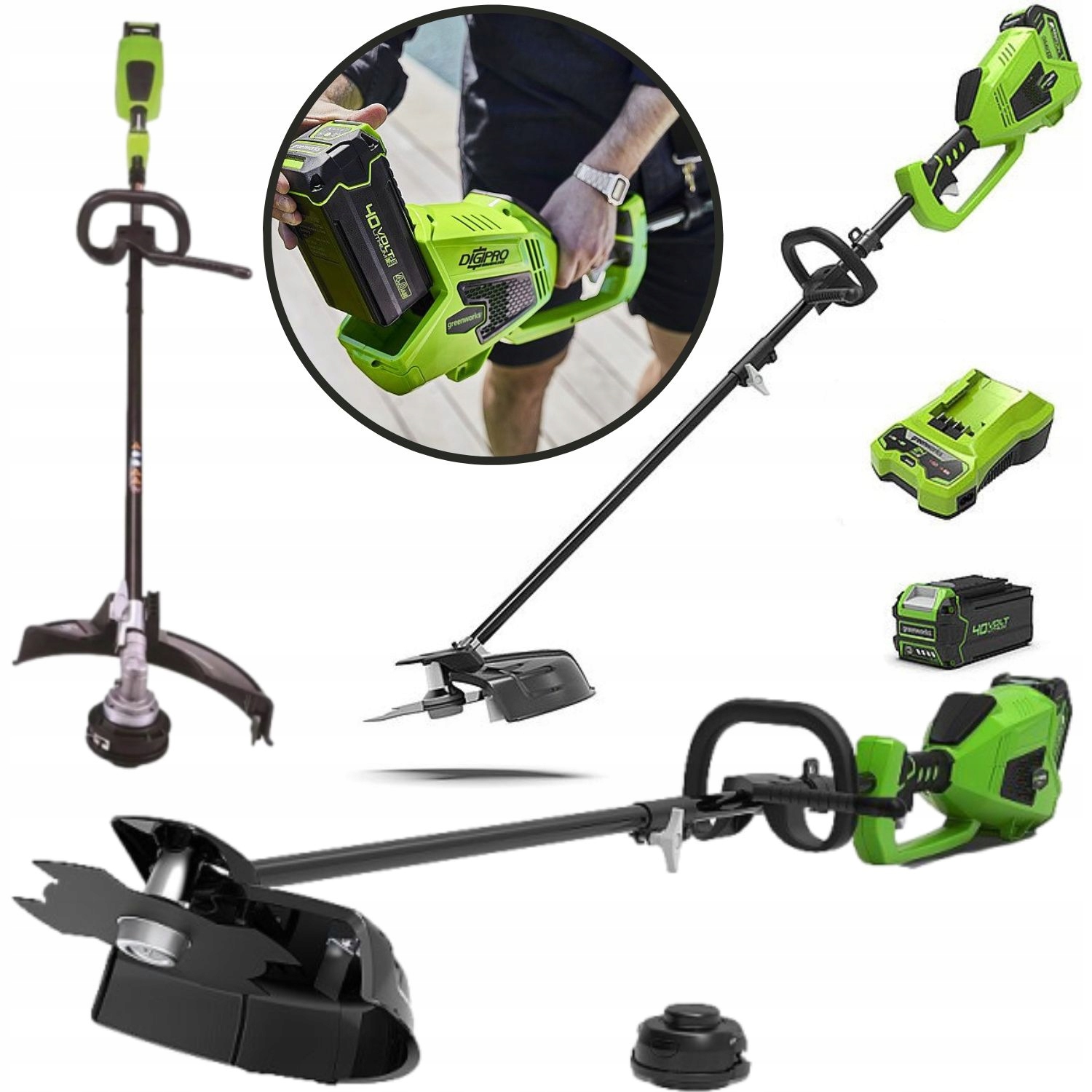 

Akumulatorowa Kosa Greenworks 40V GD40BCK4 Aku 4AH