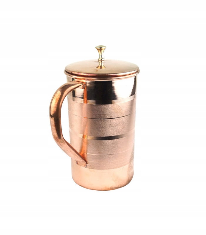 

Dzbanek Miedziany w Fazowane Pasy 1,5l Ayur Water