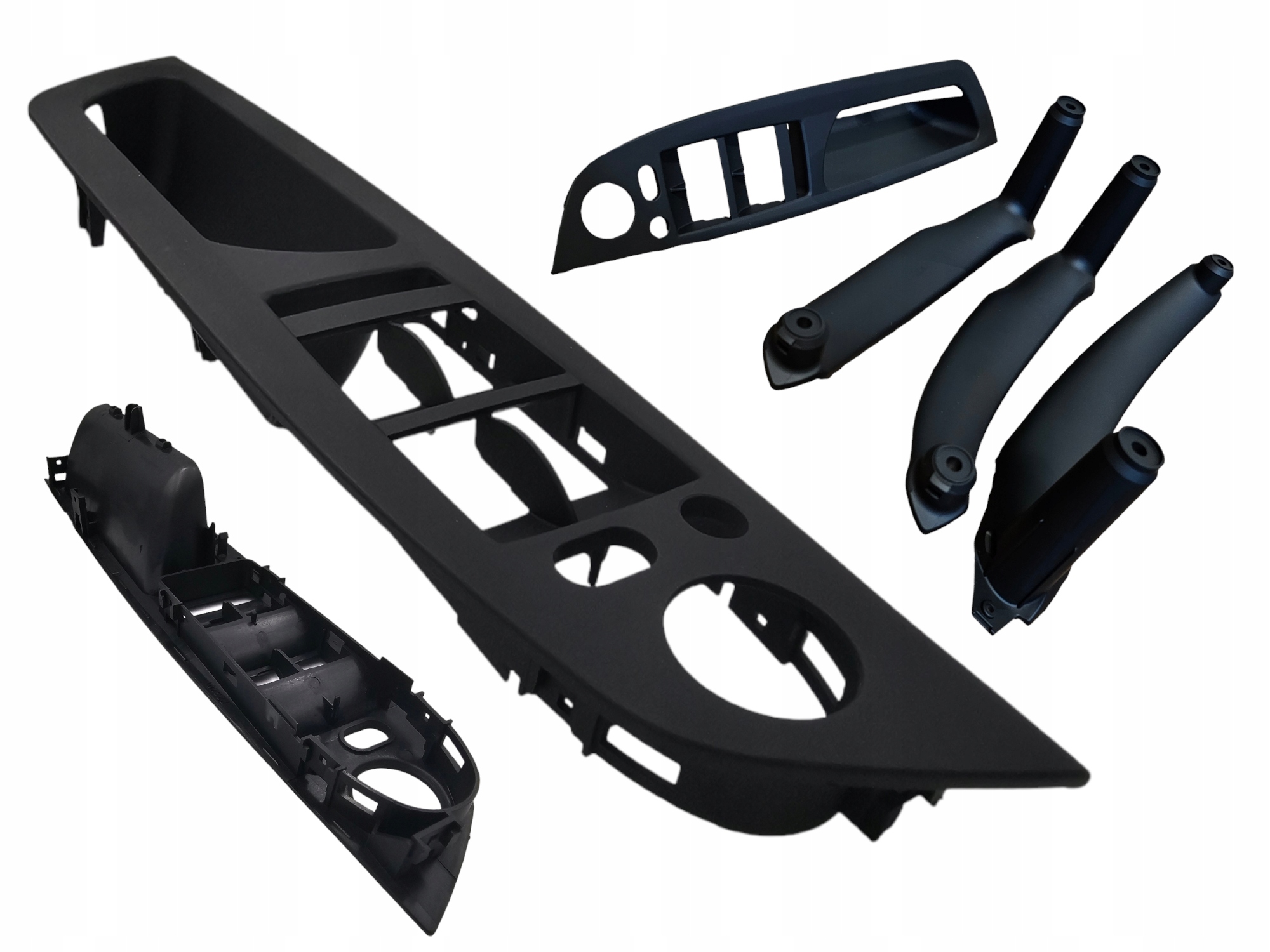 Sada úchytů Černá Mat Držák dveřního panelu Bmw E70 X5 E71 E72 X6