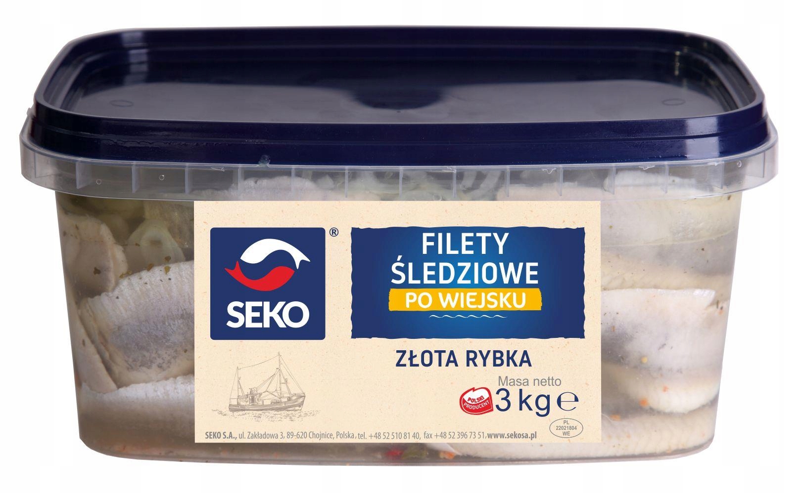 Filety Śledziowe Po Wiejsku 3KG Seko