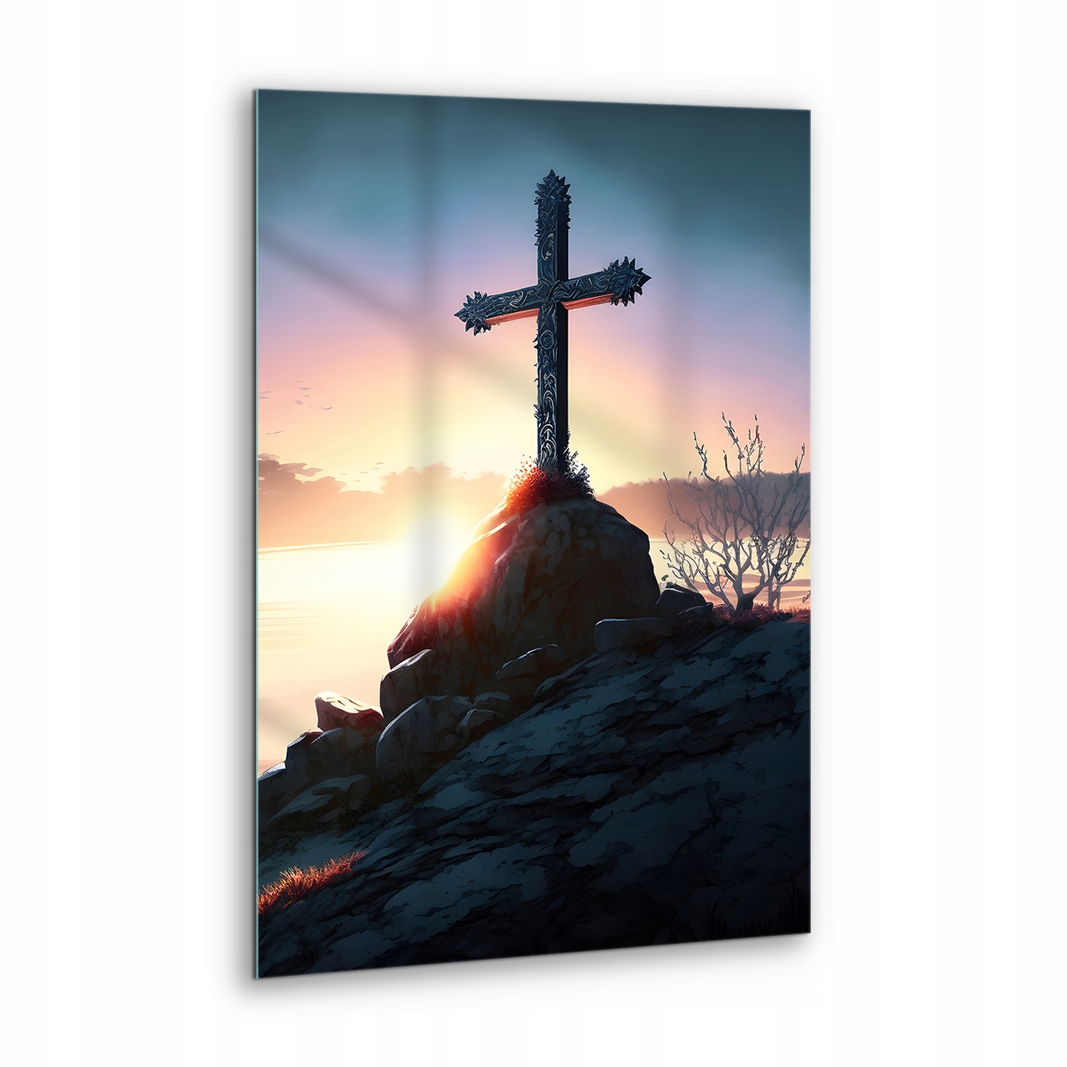 Foto-Obraz Sklo Kříž na Náboženské Golgotě