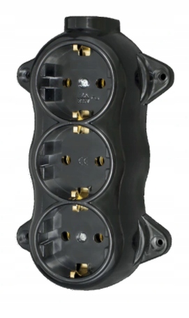 Gniazdko potrójne Loft Retro Industrial PRL NOWOŚĆ