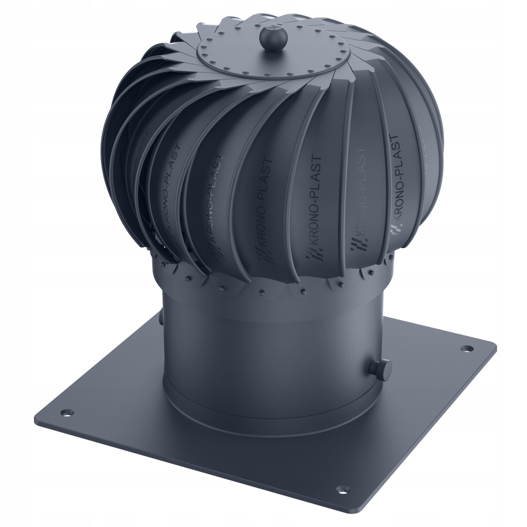 Komínová vložka Otočná s krytem pro ventilaci Fi 200 Antracit 7016