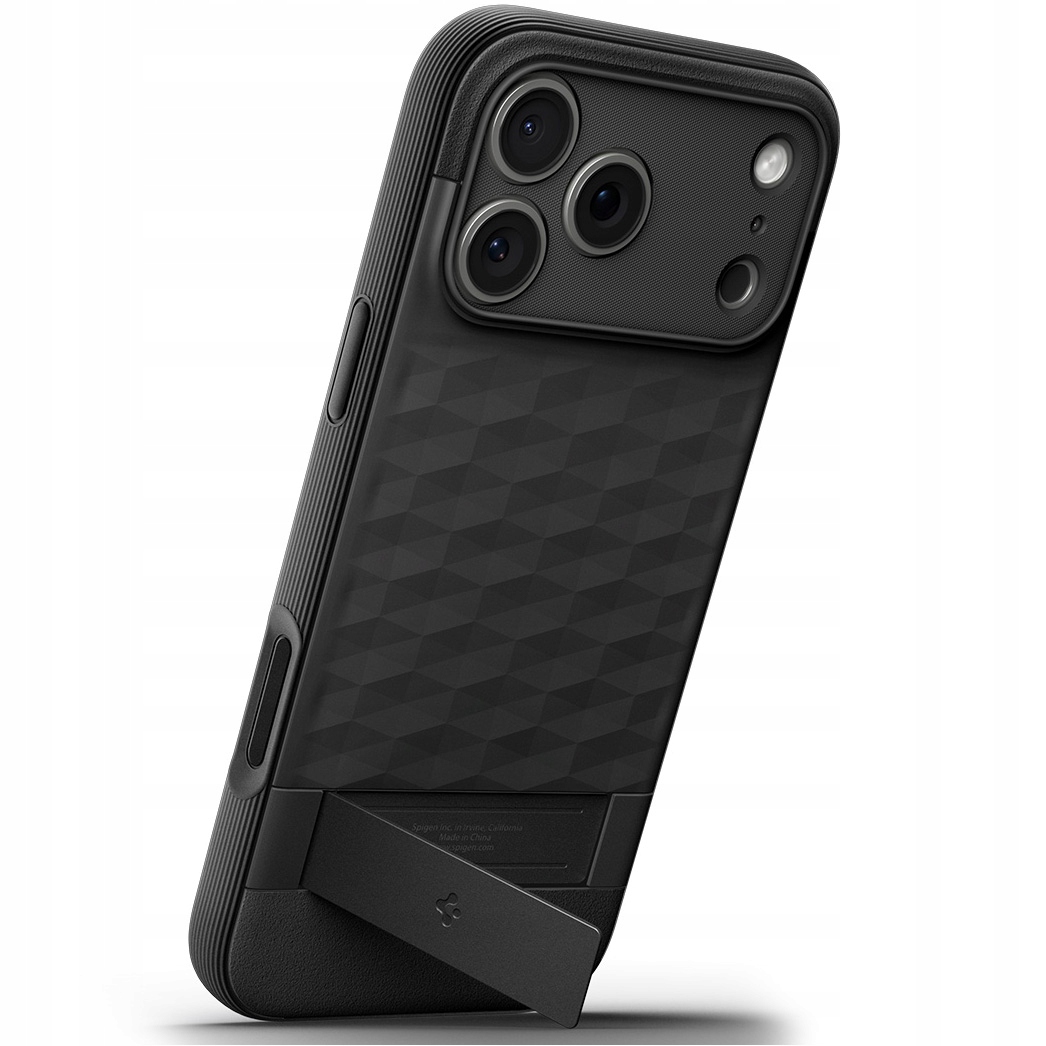 Pouzdro Spigen pro iPhone 17 Pro, pevné, stylová zadní kryt pro MagSafe, stojánek
