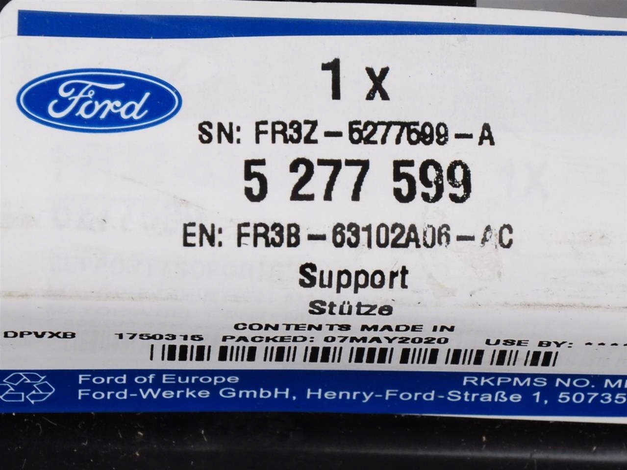 WZMOCNIENIE WSPORNIK PRAWY PRZOD MUSTANG 15 17 Parts manufacturer Ford original OE