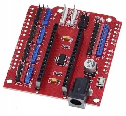 

Płytka rozszerzeń Nano I/o dla Arduino (czerwona)