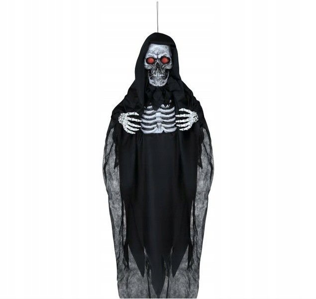 Interaktivní Závěsná Kostra Kostlivec 180 CM Světlo Zvuk Halloween