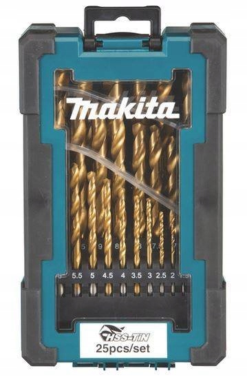 

Zestaw Wierteł Makita D-72235-6 Hss-tin 25 sztuk