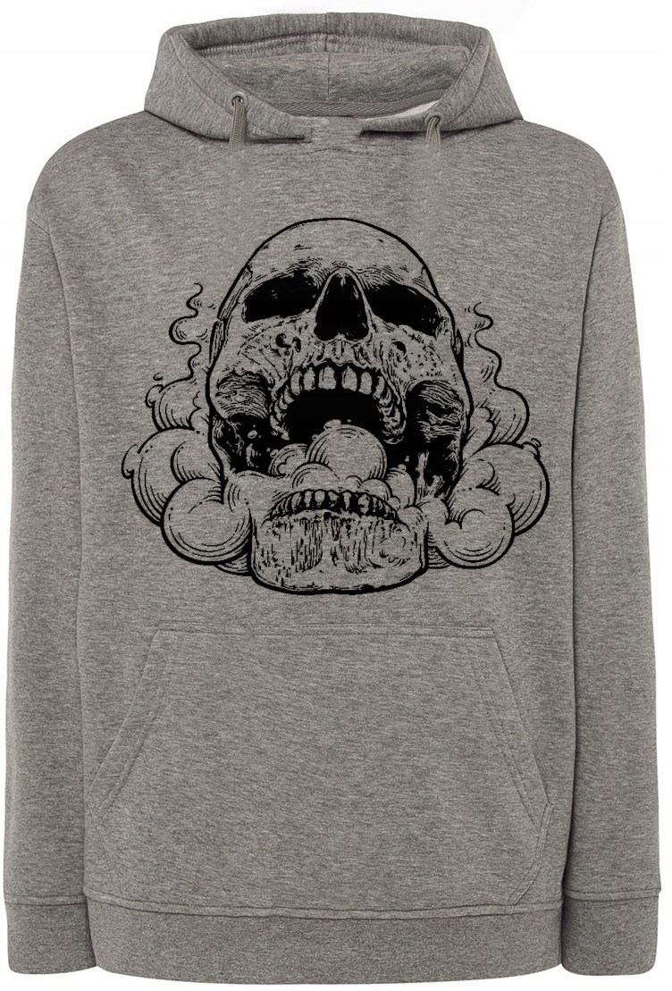 Mikina s pěkným rockovým potiskem Lebka vel.4XL