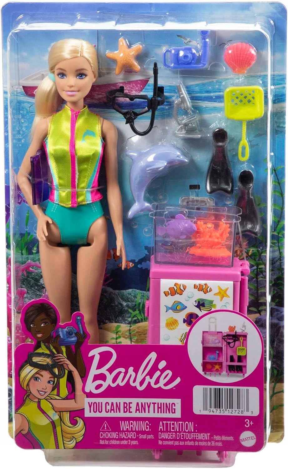 BARBIE Kariera Lalka Biolożka + Walizka Akcesoria Seria I can be