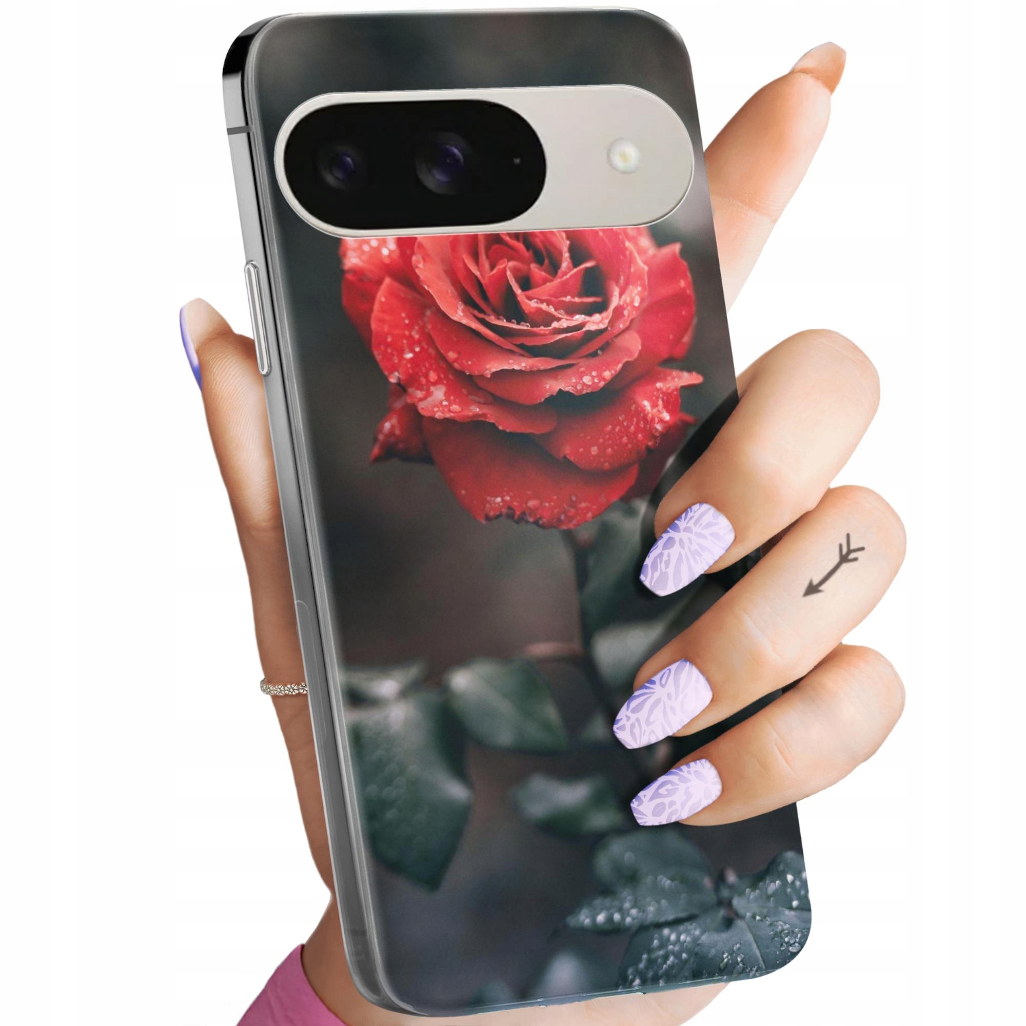 Etui Do Google Pixel 9 Róża Z Różą Rose Obudowa Pokrowiec Case