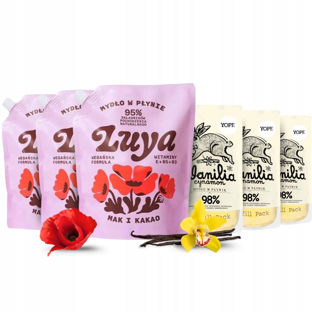 Luya Refill Nawilżające Mydło w Płynie Zapas Mak Wanilia Mix