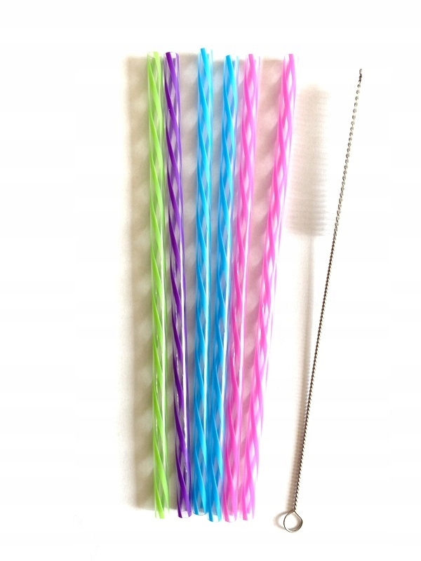 

Słomki Eko Ekologiczne Plastikowe x 6 Wielorazowe