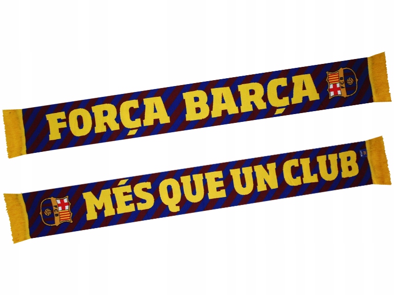 Fc Barcelona Dwustronny Oficjalny Szalik 140 X 18 Forca Barca Blue-red
