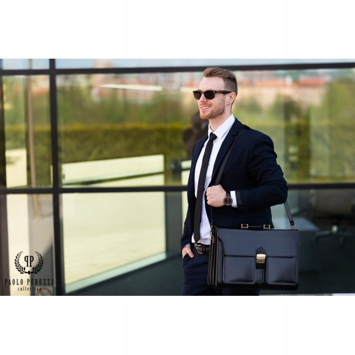 Zestaw prezentowy dla panów: Skórzana teczka + saszetka do ręki PREZENT EAN (GTIN) 5904365078436