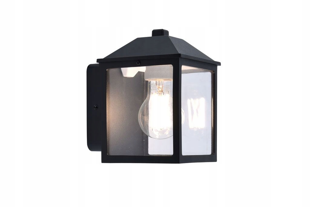 Venkovní nástěnné svítidlo Spire E27 25W IP44 černé hliníkové Lutec