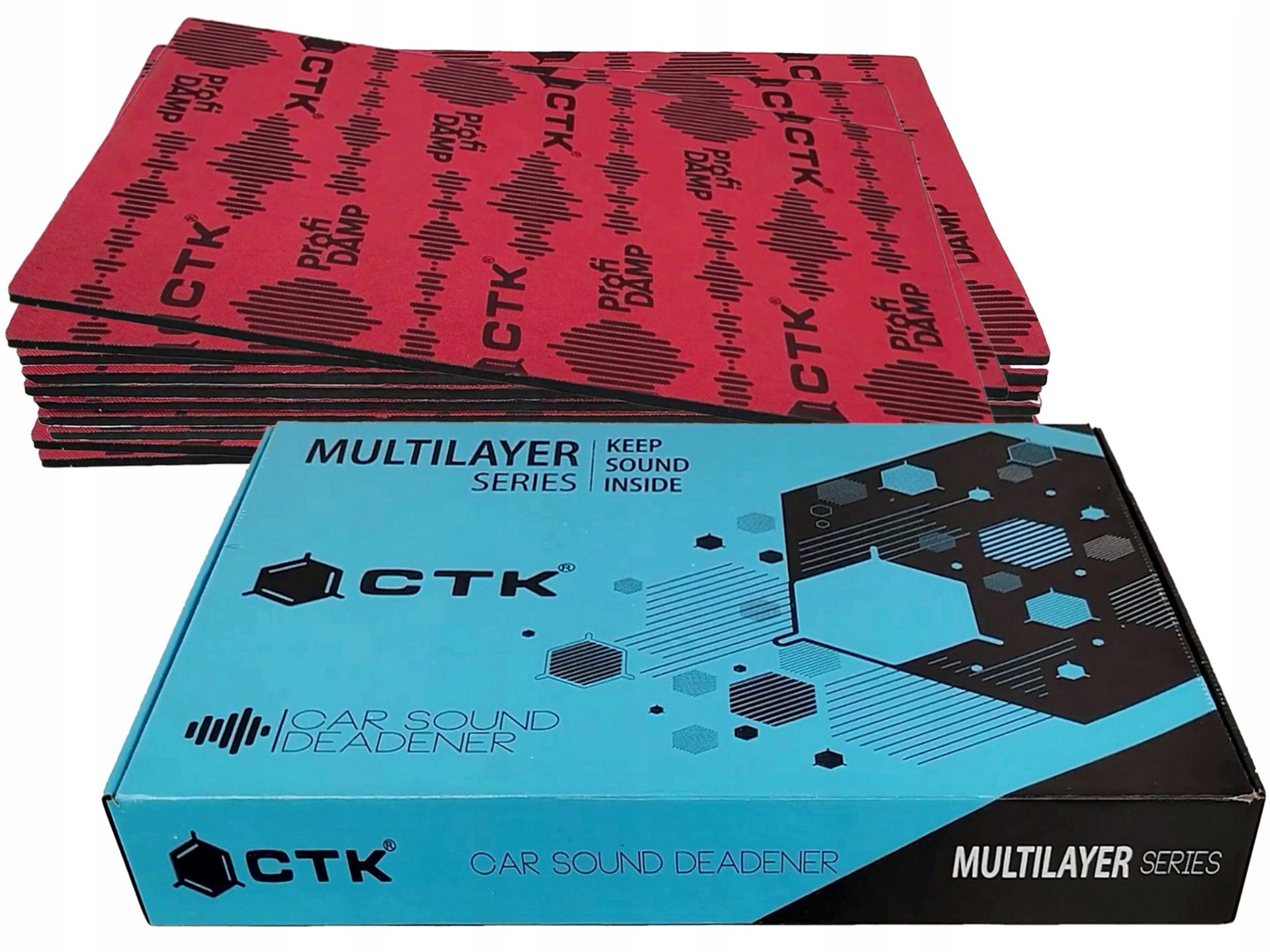 Zvukotěsná rohož Ctk Profi Damp 7.5 Box z butylové pěny 10 Ks , 1,85 m2