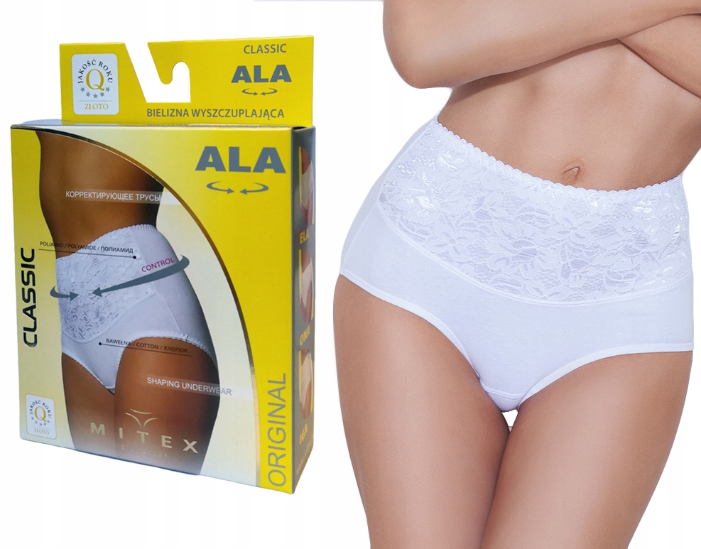 

figi wyszczuplające brzuch Mitex Ala białe , 5XL