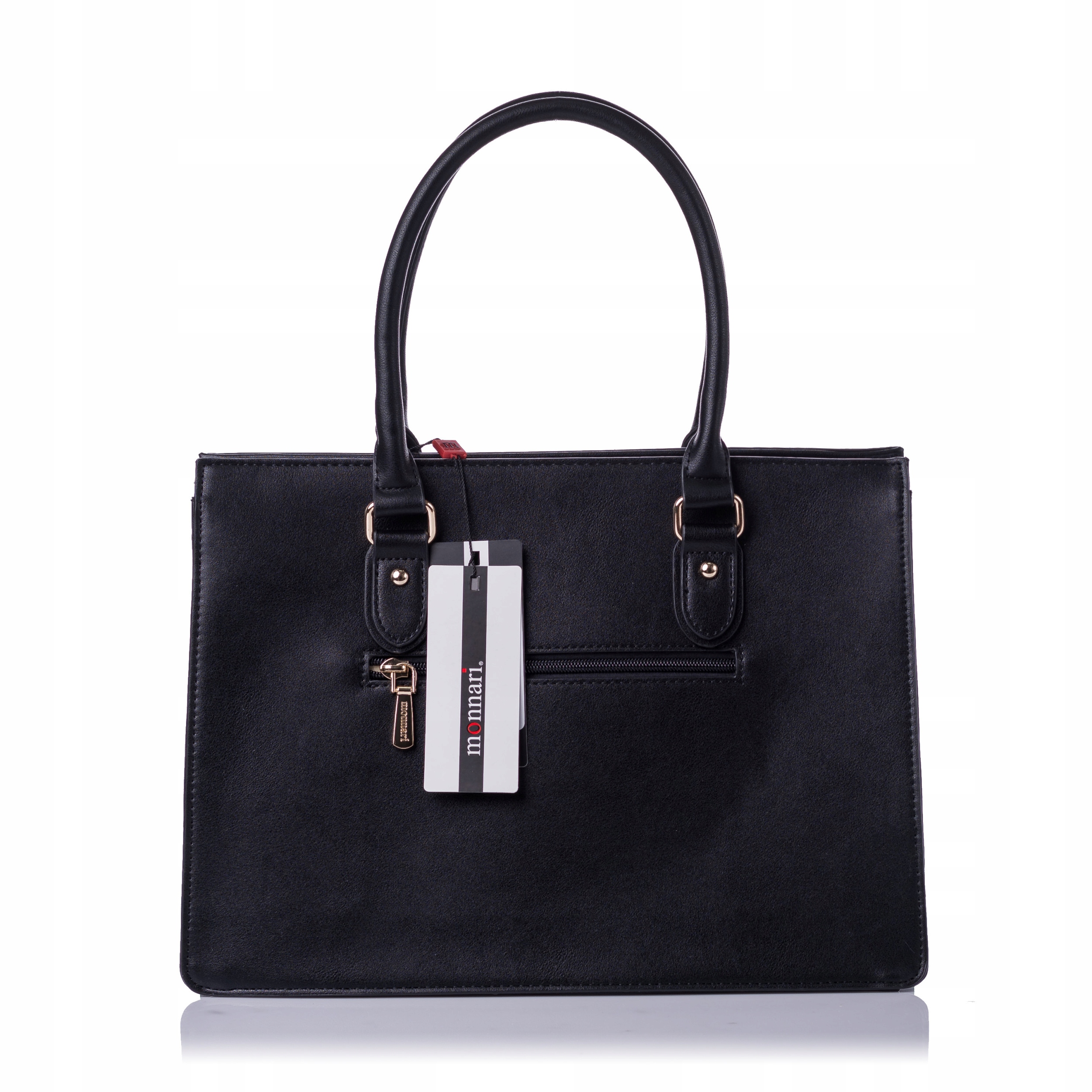 KLASYCZNA TORBA AKTÓWKA MONNARI Elegancka CZARNA Kolor czarny