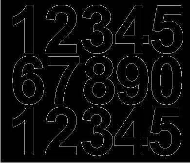 Cyfry samoprzylepne 6 cm naklejki z folii czarne