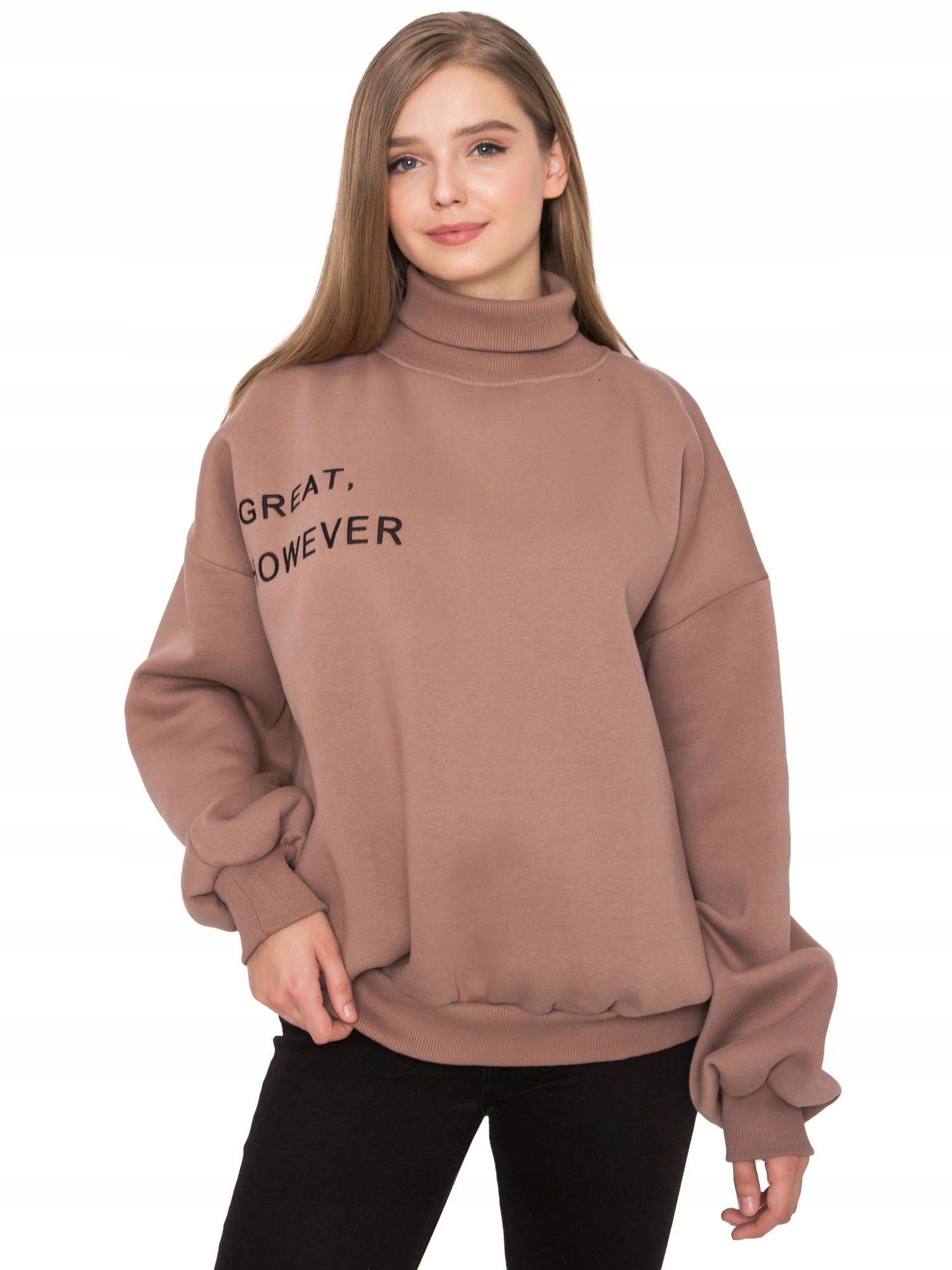 

Ocieplana Damska Bluza Golf Bawełniana - L/XL