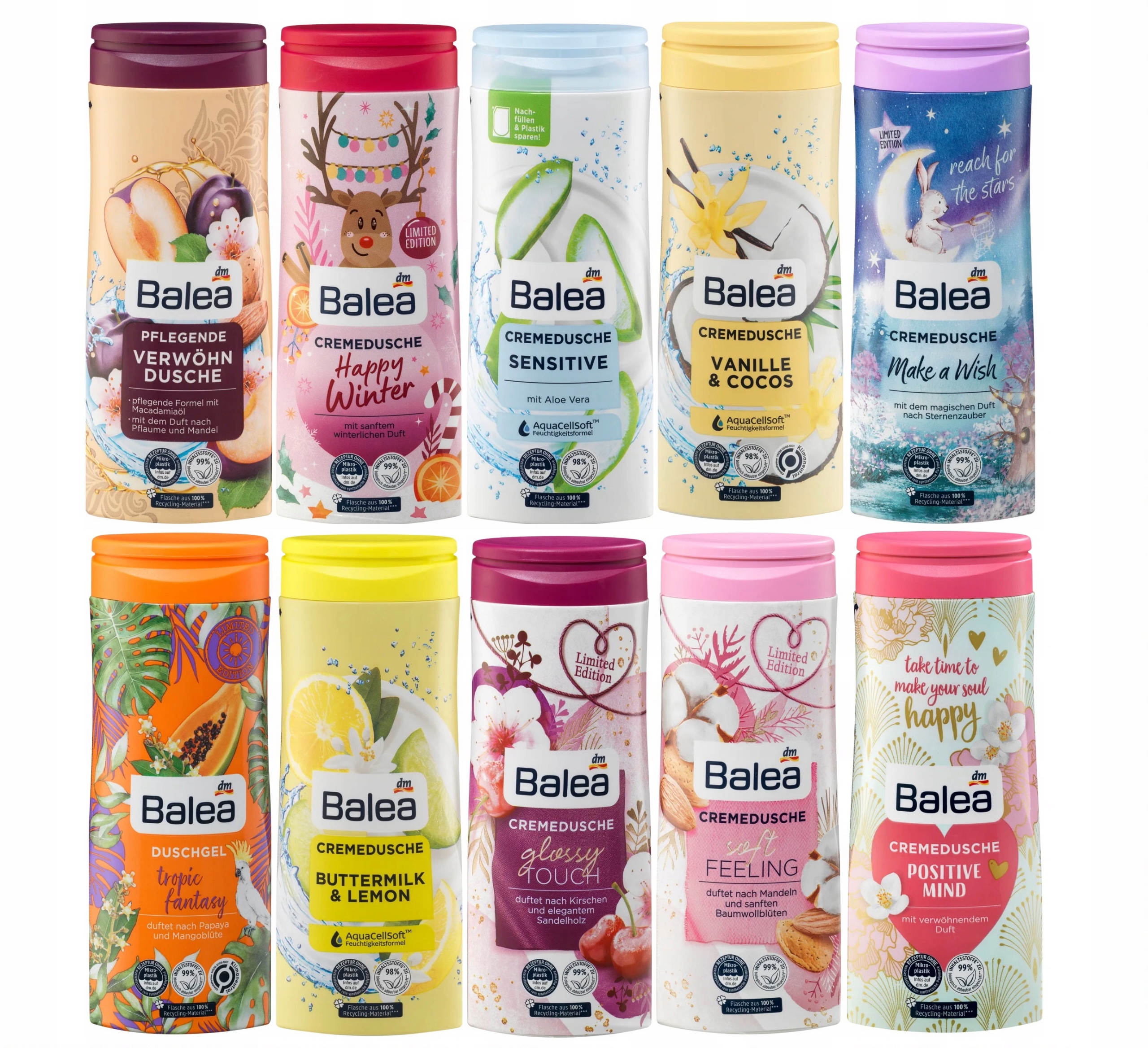

Balea żel pod prysznic Zestaw 10 sztuk 10x300ml