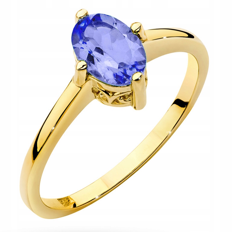 Zlatý Prstýnek pr. 585 s Tanzanitem 0,70 ct 14k