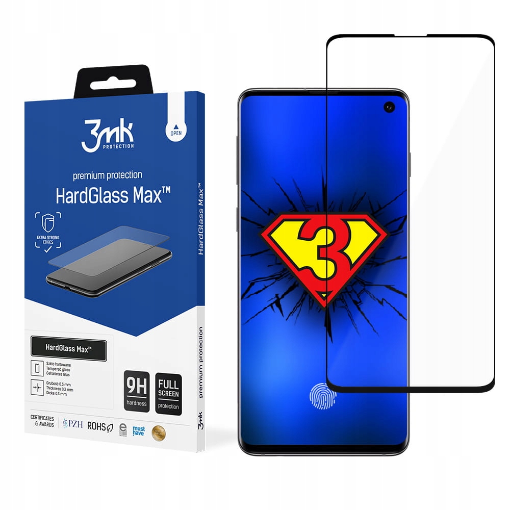 

Do Galaxy S10 Szkło hartowane 3mk HardGlass Max