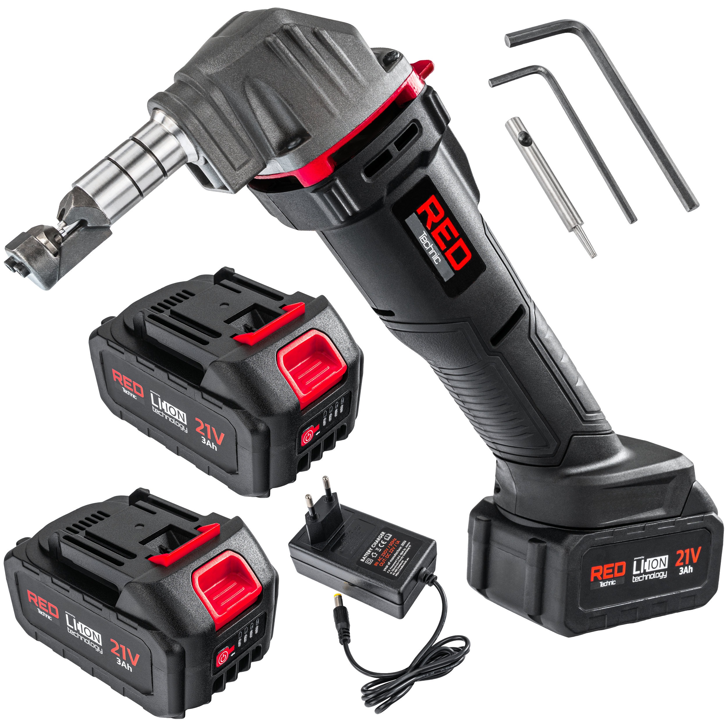 Akumulátorové nůžky na plech Red Technic RTANSDB0173 2,5 mm