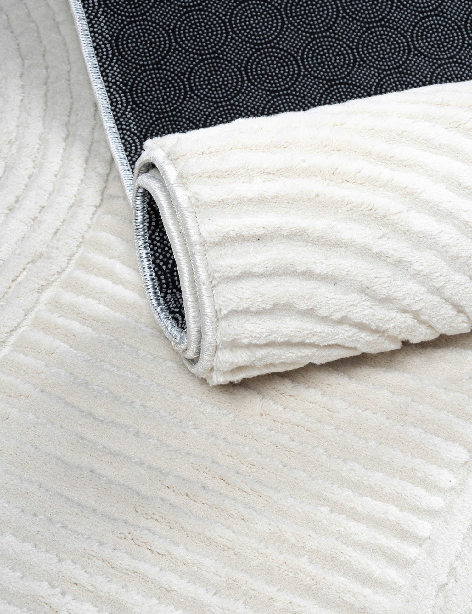 Dywan STILO NEW 3D 80x150 kreski art deco kremowy abstrakcja rabbit plusz Marka Multi-Decor