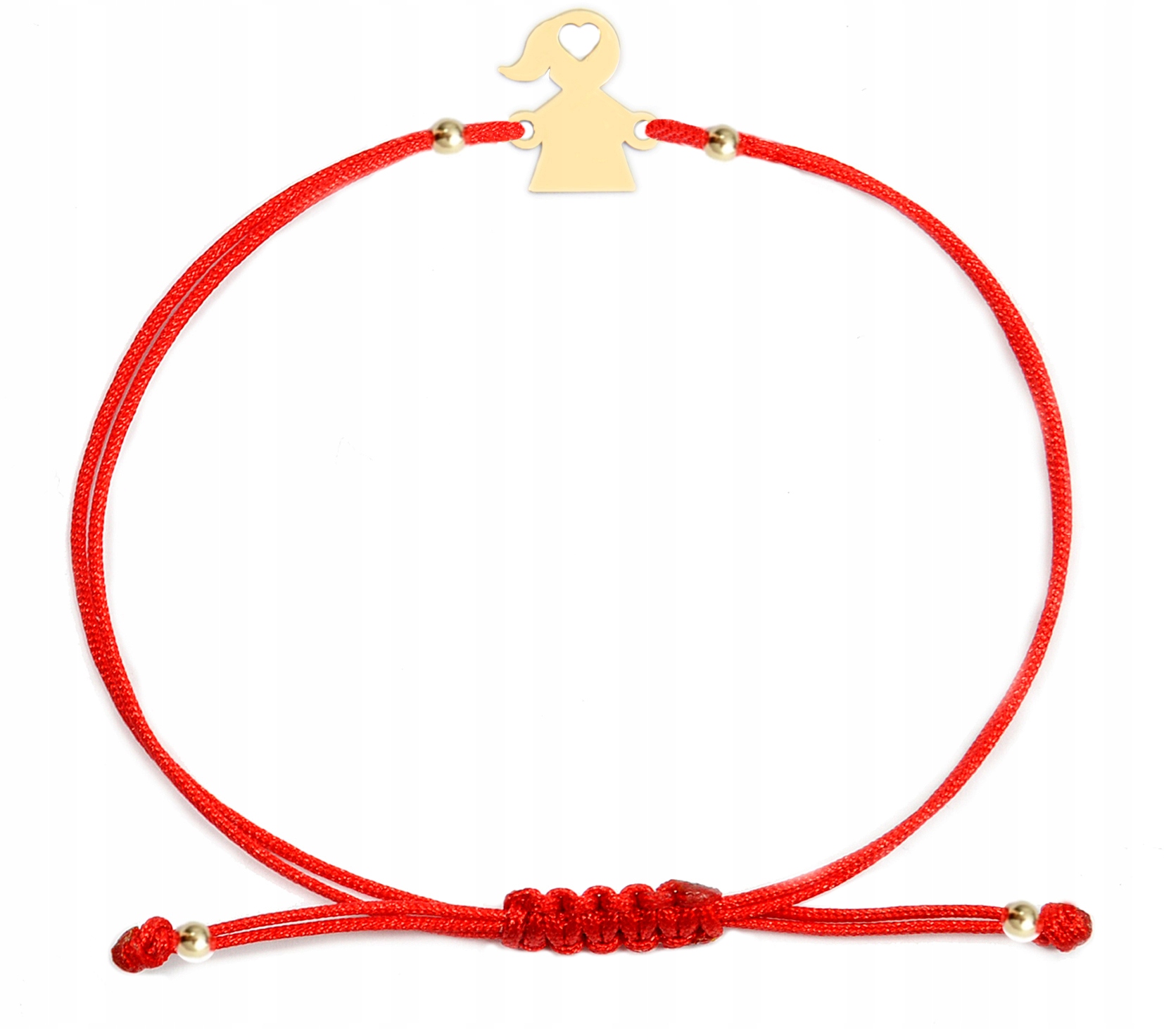 Zlatý náramek na šňůrce pro dívku Au585