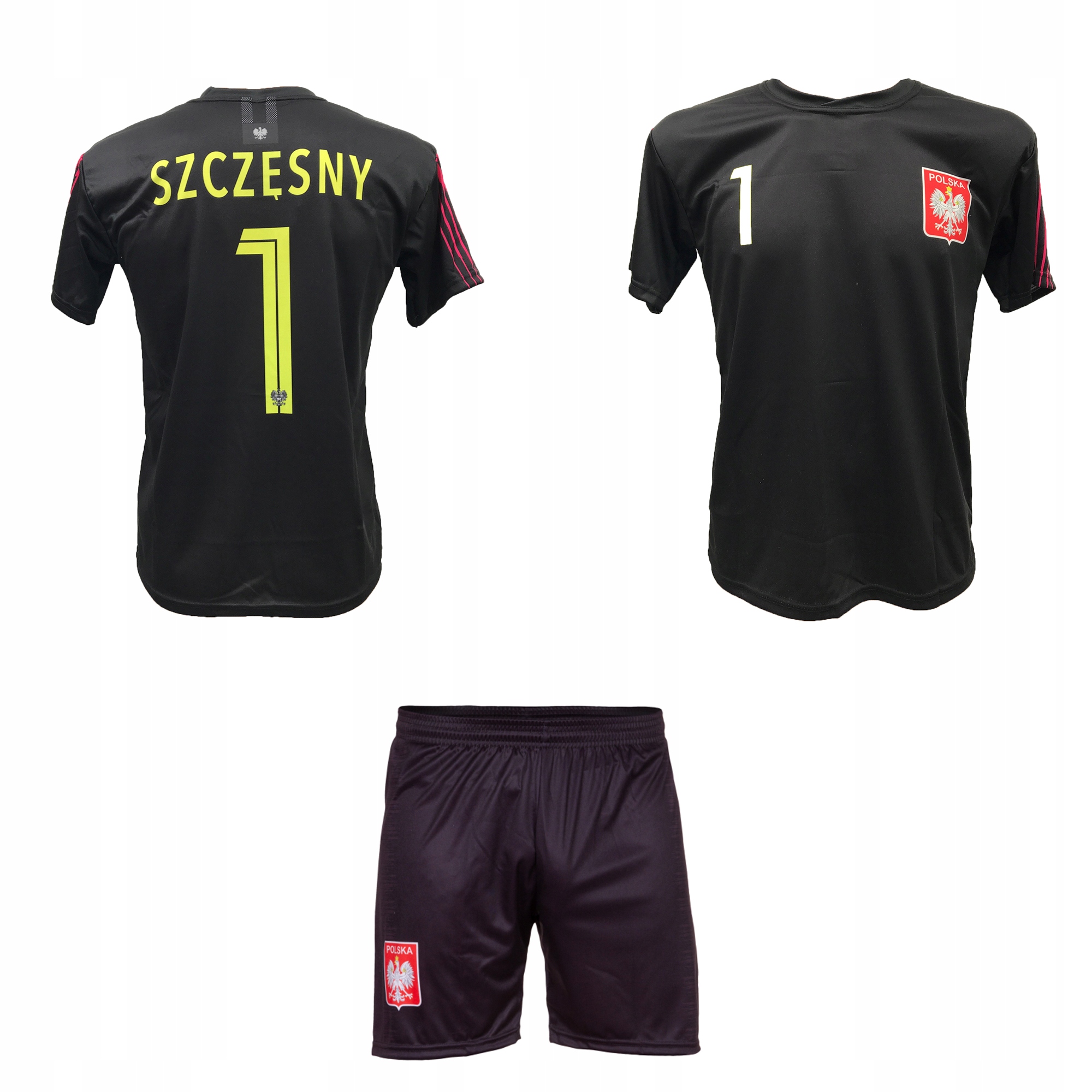 

Szczęsny Polska czarny strój komplet roz. M