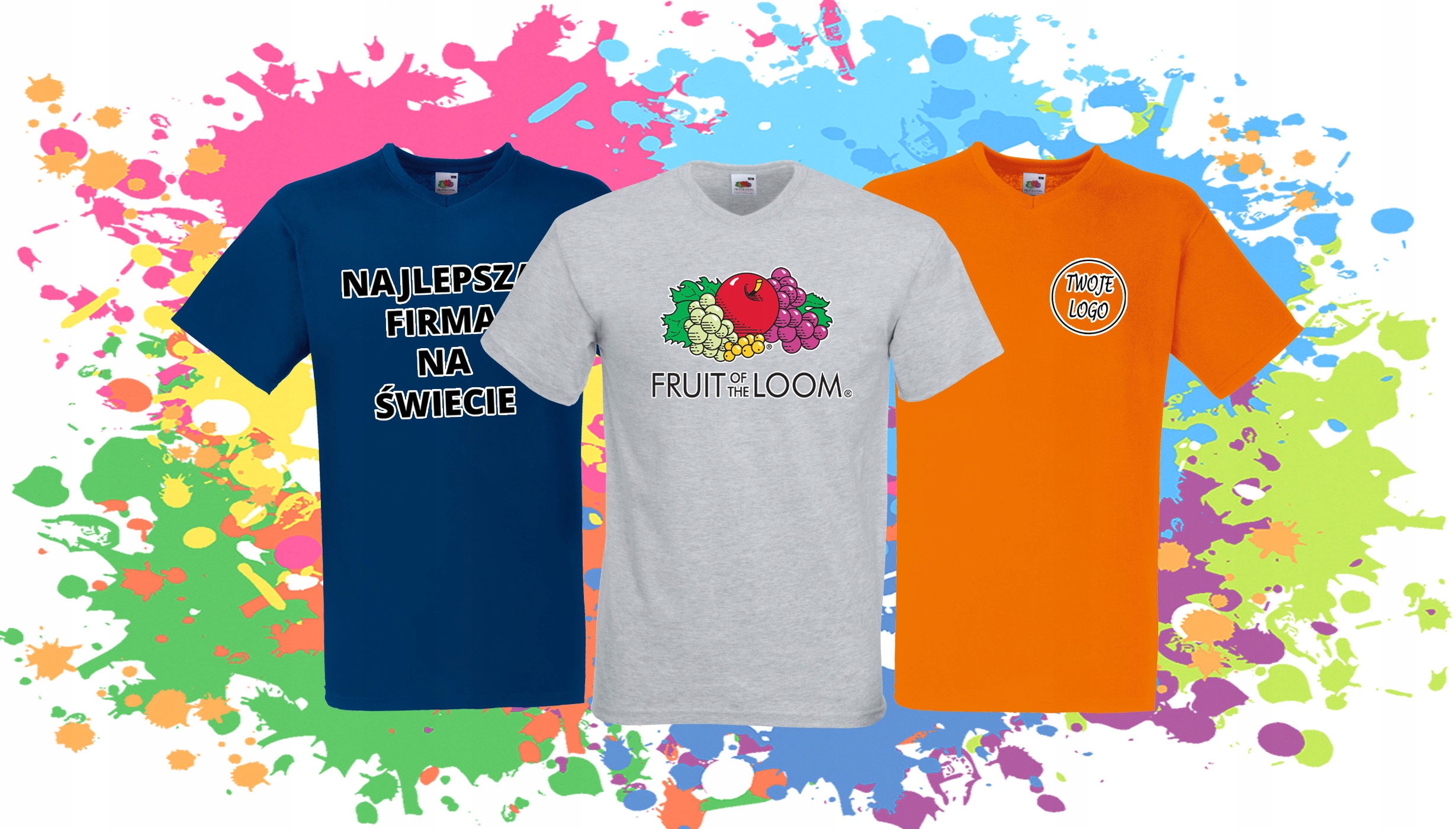 KOSZULKA T-SHIRT W SEREK FRUIT ORIGINAL white M Marka Fruit of the Loom