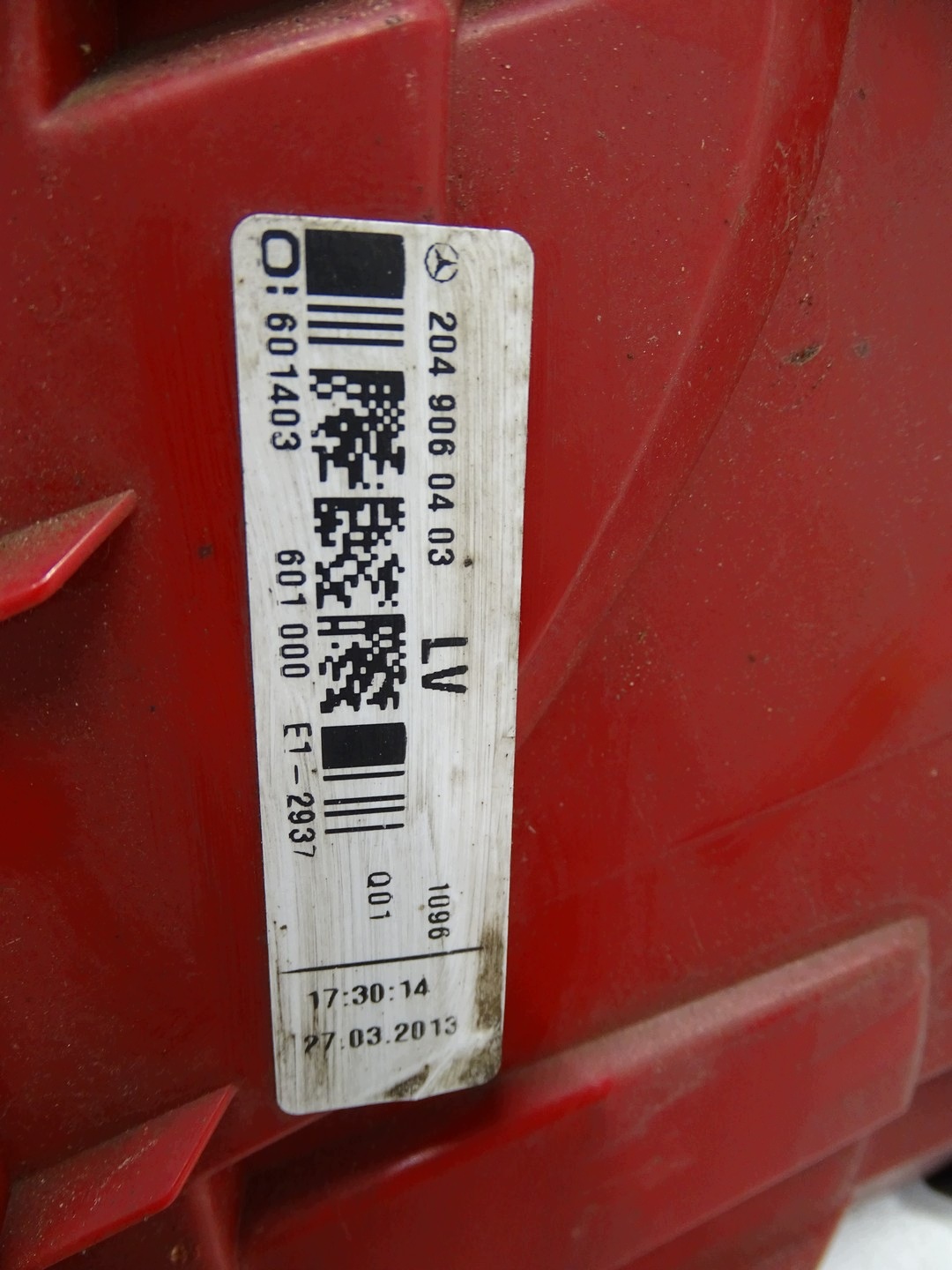 light left rear part MERCEDES C W204 2049060403