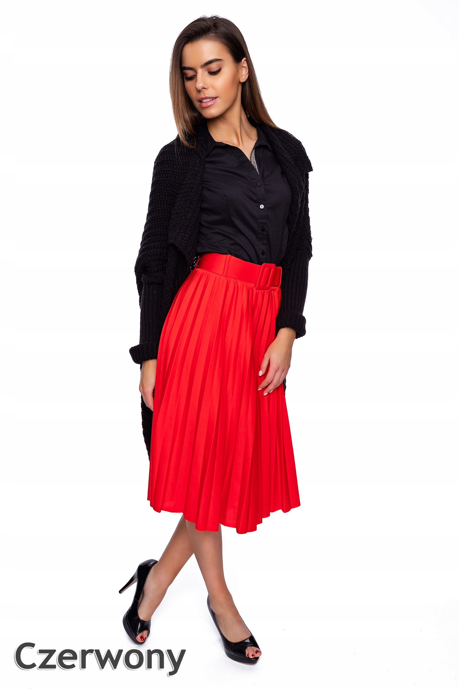 802__SPÓDNICA PLISOWANA PASEK GUMKA Kolor wielokolorowy