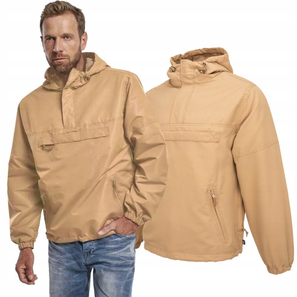 Giacca A Vento Estiva Brandit Uomo - Antivento, Idrorepellente, Con Cappuccio | Poliestere, Design Sportivo - Foto 9