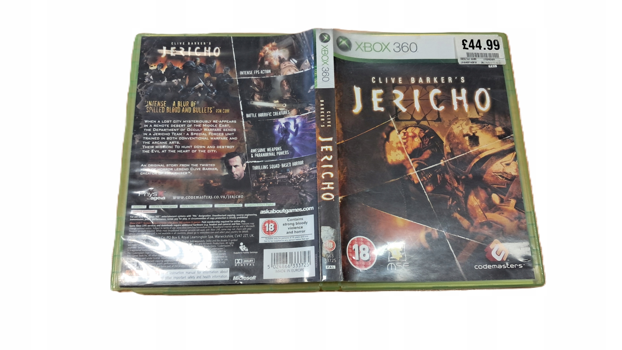 Clive Barker's Jericho Xbox 360 pudełkowa