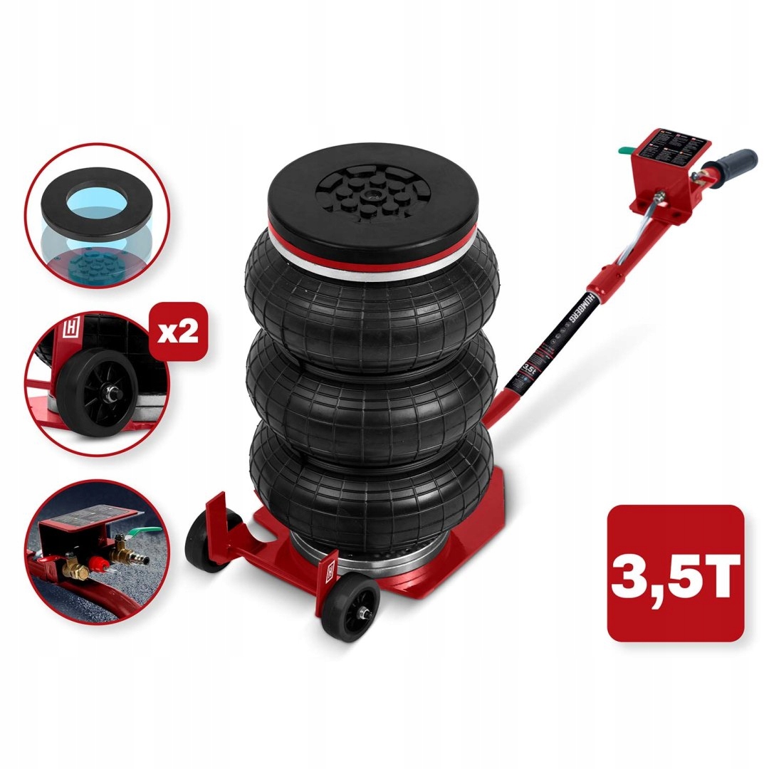 Pneumatický zdvihák na auto 3,5T Vankúšový Zdvihák 15-40cm Humberg