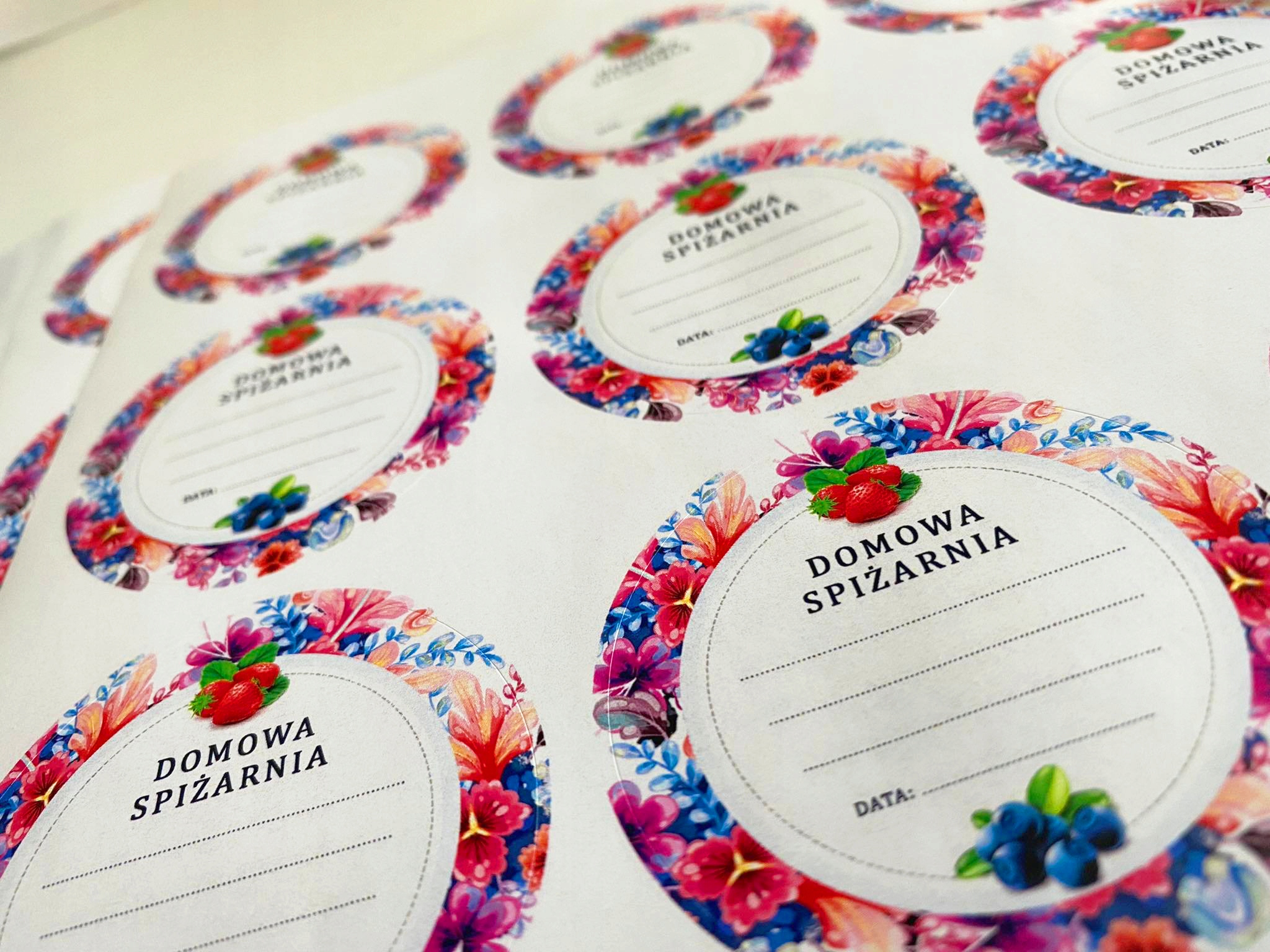 NAKLEJKI ETYKIETY OKRĄGŁE NADRUK LOGO REKLAMOWE EAN (GTIN) 5906076200151