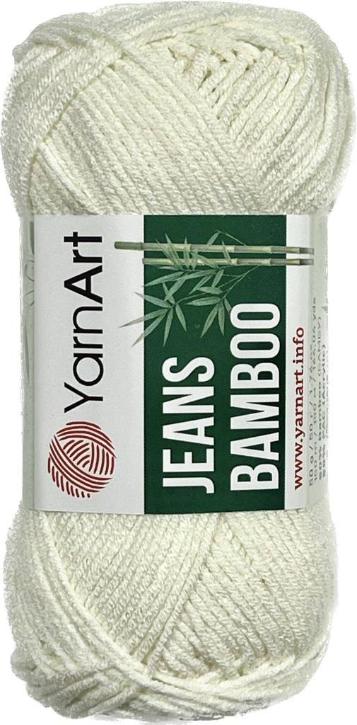Włóczka Bambusowa YarnArt Jeans Bamboo 102 ecru