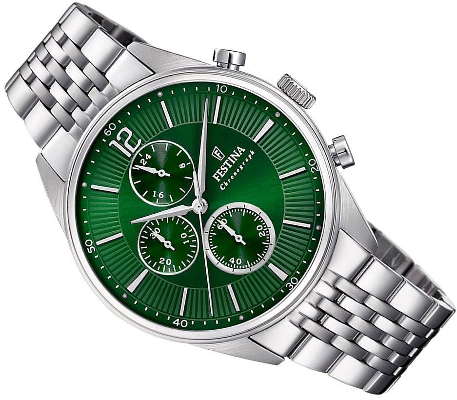 Nové Pánské Hodinky Festina F20285/8 Elegantní Zelený Chrono Set Ø42 mm