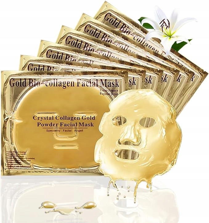 Maska na obličej zlatá hydratační vrásky kolagen 6 ks 24 karátové zlato
