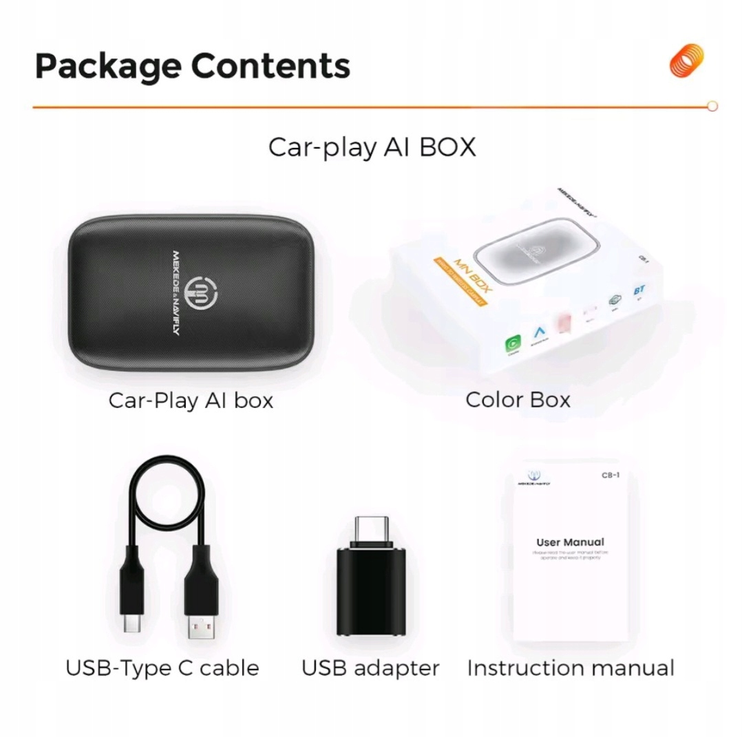 Adaptér Carplay Android Auto Netflix Bezdrôtový adaptér Carplay Bluetooth CB-1