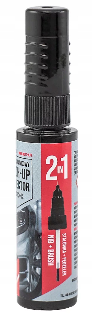 Lakier Zaprawkowy Usuwanie Rys Pędzelek Sztyft Moto-k 12ml Czarny