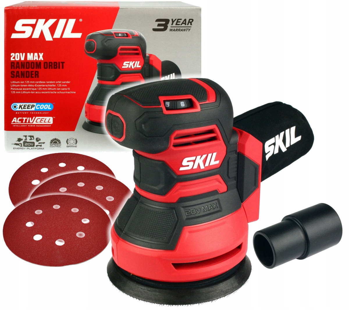 SKIL SZLIFIERKA MIMOŚRODOWA SKIL 3745CA SOLO 20 V