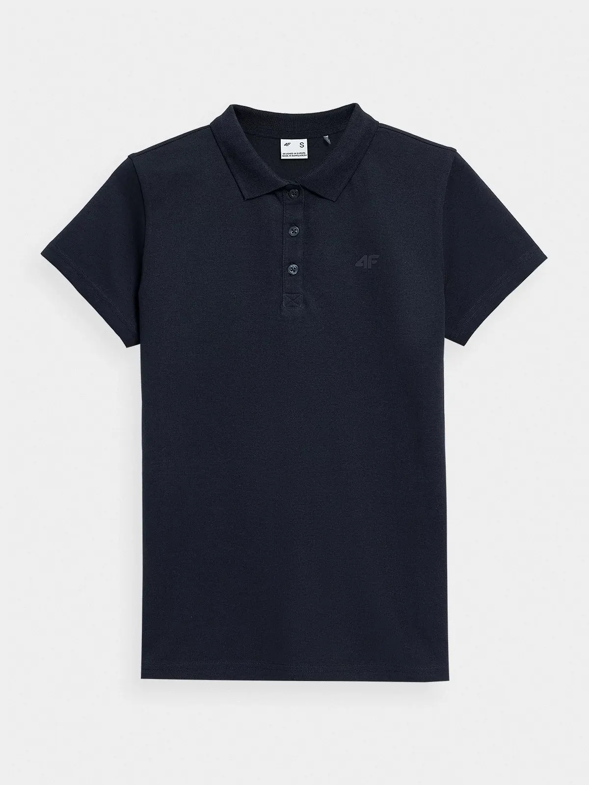 KOSZULKA DAMSKA 4F POLO T-SHIRT POLÓWKA BAWEŁNIANA ODDYCHAJĄCA SS24F132 Wzór dominujący bez wzoru