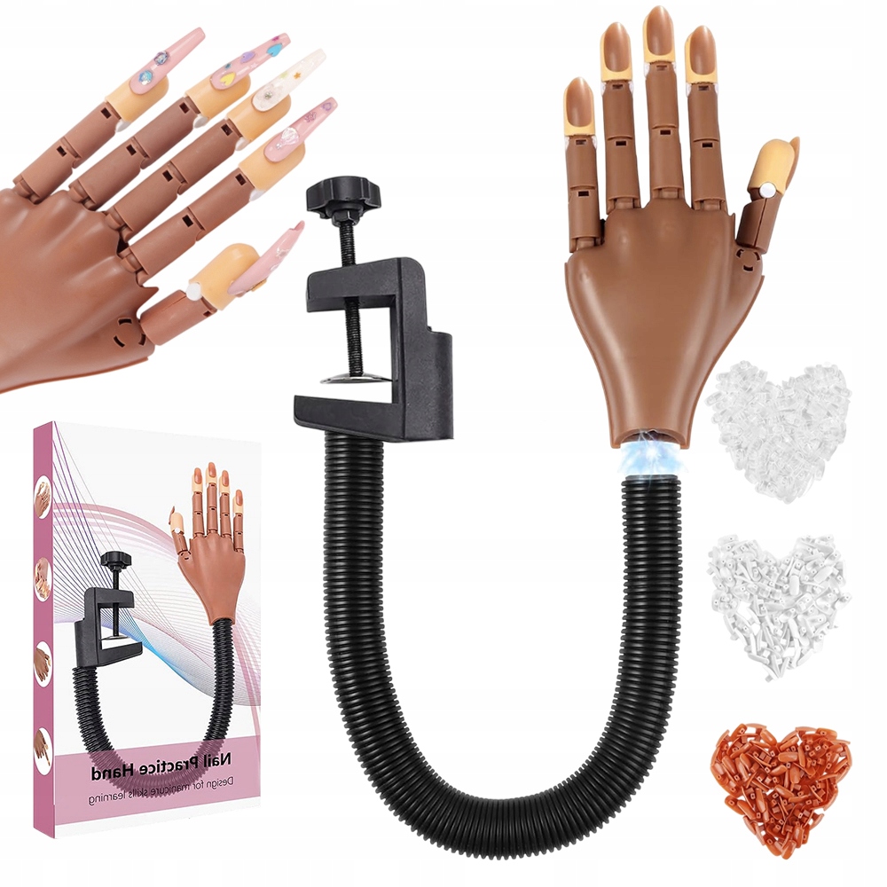 Protéza Na Ruku Pro Manikúru S Pohyblivými Prsty A 300 Nástavci