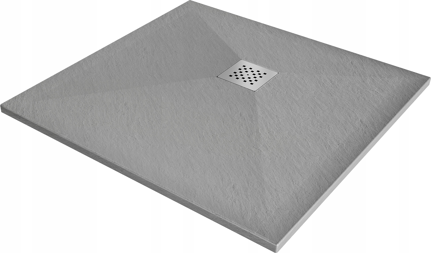 Brodzik 100x100 prysznicowy kwadratowy kompozytowy Mexen Stone+ szary