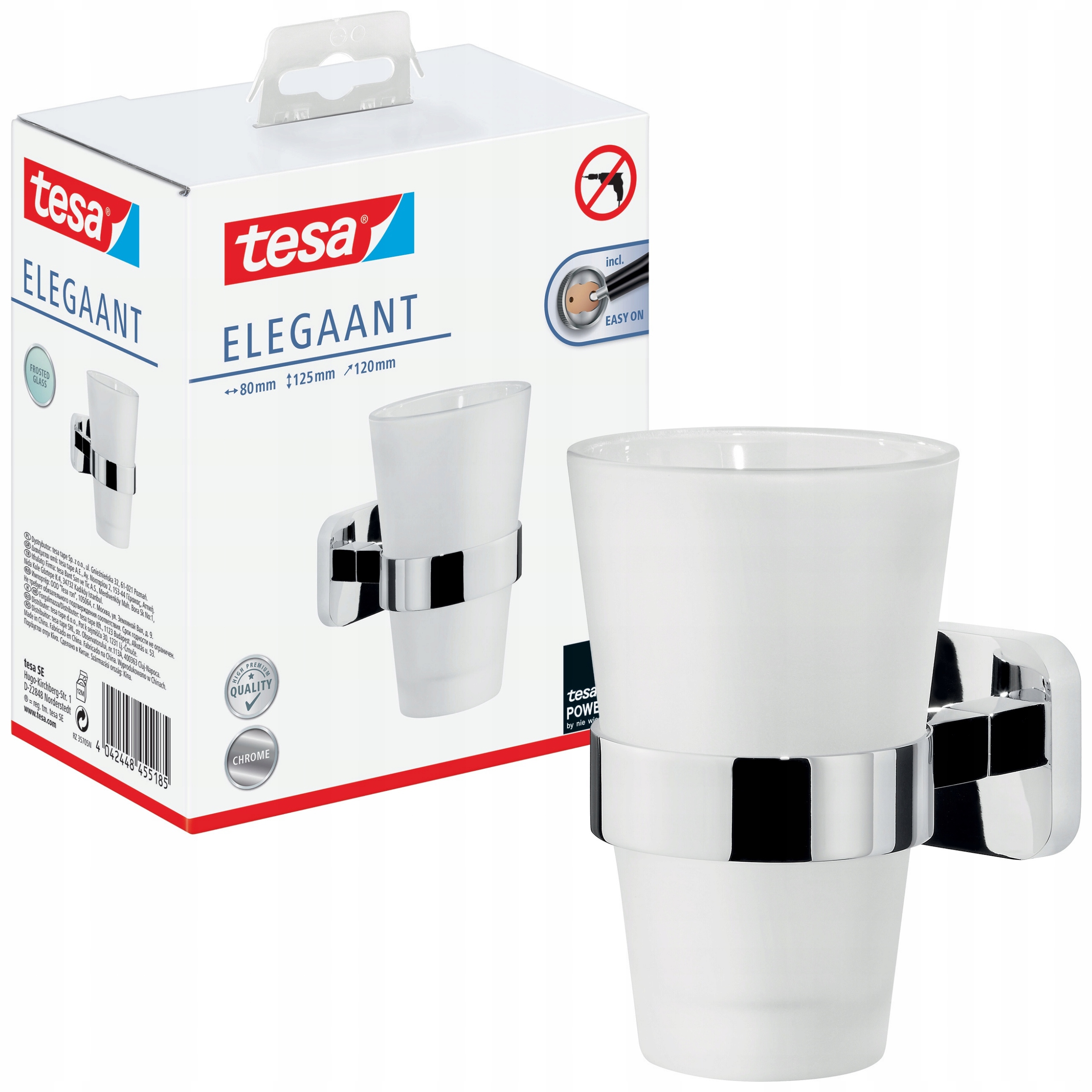 Koupelnový držák Samolepicí Tesa Elegaant Hrnek na zubní kartáčky