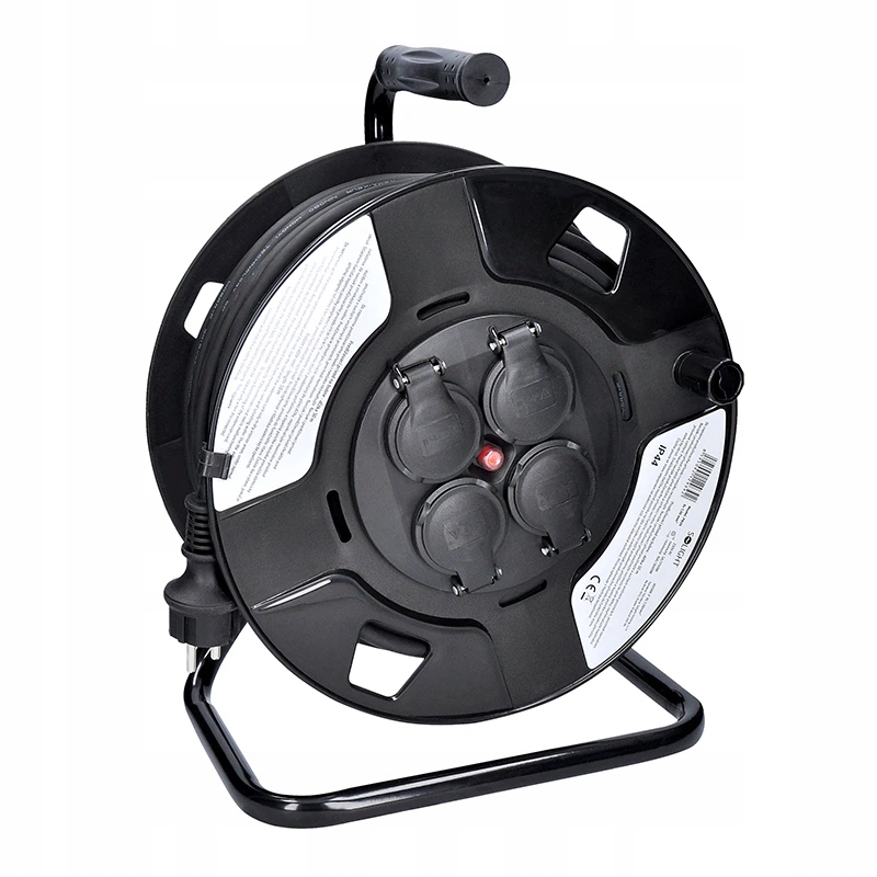 Solight PB34 Prodlužovací kabel 50m buben, 4 zásuvky, venkovní IP44, gumový